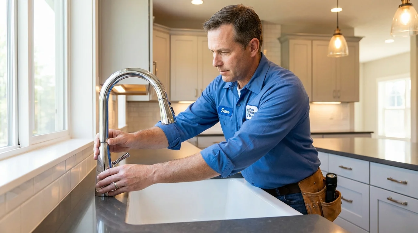Kitchen faucet installation by Johns Plumbing LLC in Napanoch